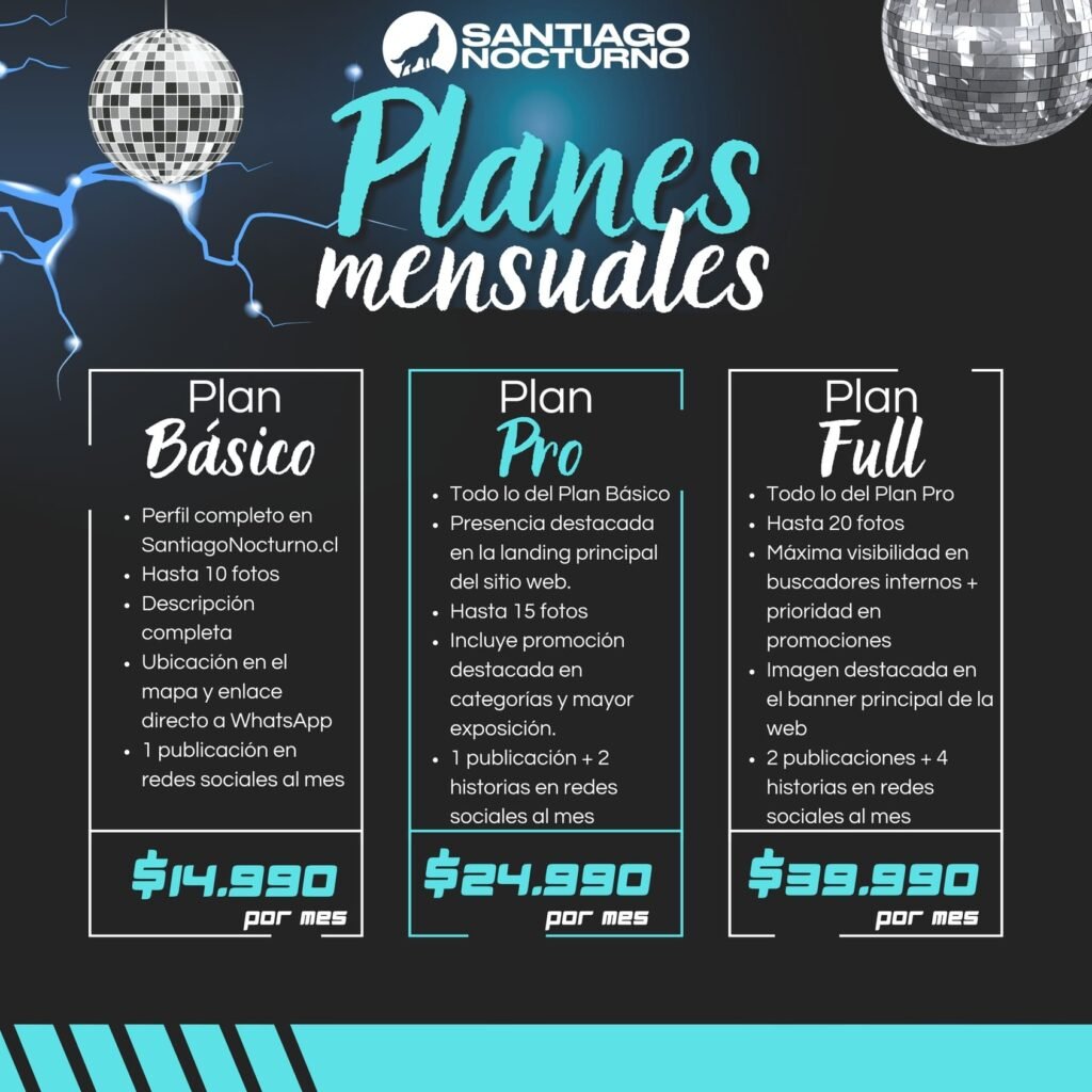 planes santiago nocturno